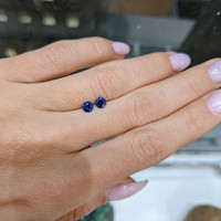 0.65&nbsp;Ct.Tw.Total Carat Weight Blue Sapphire Pair from Ceylon (Sri Lanka) Life Style