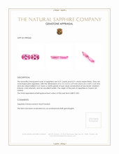 1.08&nbsp;Ct.Tw.Total Carat Weight Pink Sapphire Pair from Ceylon (Sri Lanka) Appraisal