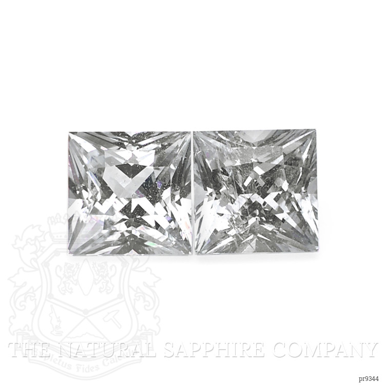 6.15 Ct.Tw. White Sapphire Pair from Madagascar