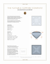 6.15 Ct.Tw.Total Carat Weight White Sapphire Pair from Madagascar 3 D Scan Report