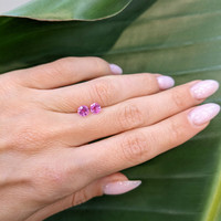 1.38&nbsp;Ct.Tw.Total Carat Weight Pink Sapphire Pair from Ceylon (Sri Lanka) Life Style