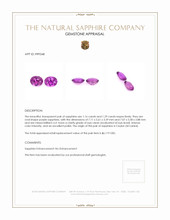 2.45 Ct.Tw.Total Carat Weight Purple Sapphire Pair from Ceylon (Sri Lanka) Appraisal