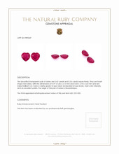 0.98 Ct.Tw.Total Carat Weight Ruby Pair from Mozambique Appraisal