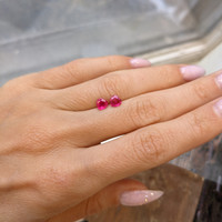 0.98 Ct.Tw.Total Carat Weight Ruby Pair from Mozambique Life Style