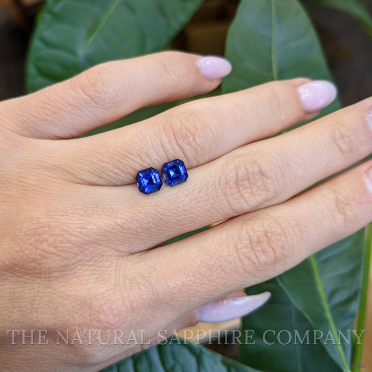 1.87 Ct.Tw. Blue Sapphire Pair from Ceylon (Sri Lanka)