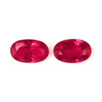 0.58 Ct.Tw.Total Carat Weight Ruby Pair from Mozambique Video