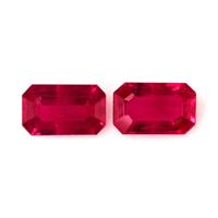 0.62 Ct.Tw.Total Carat Weight Ruby Pair from Mozambique Video