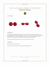 1.56 Ct.Tw.Total Carat Weight Ruby Pair from Mozambique Appraisal