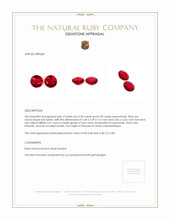 1.56 Ct.Tw.Total Carat Weight Ruby Pair from Mozambique Appraisal