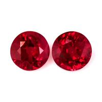 1.10 Ct.Tw.Total Carat Weight Ruby Pair from Mozambique Video
