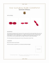 1.09 Ct.Tw.Total Carat Weight Ruby Pair from Mozambique Appraisal