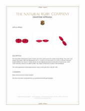 1.09 Ct.Tw.Total Carat Weight Ruby Pair from Mozambique Appraisal