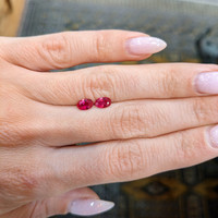 1.09 Ct.Tw.Total Carat Weight Ruby Pair from Mozambique Life Style