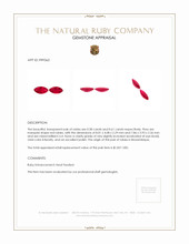 1.19 Ct.Tw.Total Carat Weight Ruby Pair from Mozambique Appraisal