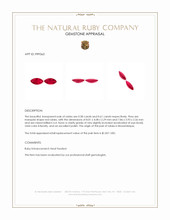 1.19 Ct.Tw.Total Carat Weight Ruby Pair from Mozambique Appraisal