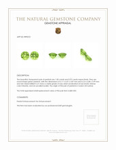 1.92 Ct.Tw.Total Carat Weight Peridot Pair from Ceylon (Sri Lanka) Appraisal