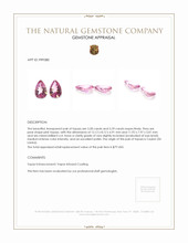 6.57 Ct.Tw.Total Carat Weight Pink Topaz Pair from Ceylon (Sri Lanka) Appraisal