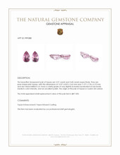7.25 Ct.Tw.Total Carat Weight Pink Topaz Pair from Ceylon (Sri Lanka) Appraisal