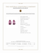 7.25 Ct.Tw.Total Carat Weight Pink Topaz Pair from Ceylon (Sri Lanka) Scan Report