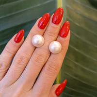 10.85 Ct.Tw.Total Carat Weight Pearl Pair from Freshwater Life Style