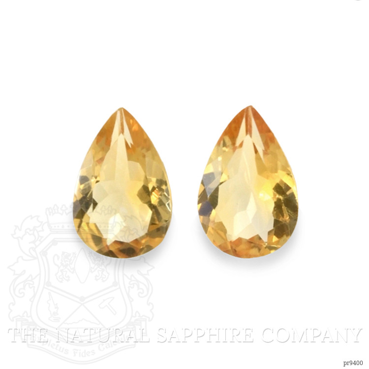 9.14 Ct.Tw. Citrine Pair from Ceylon (Sri Lanka)