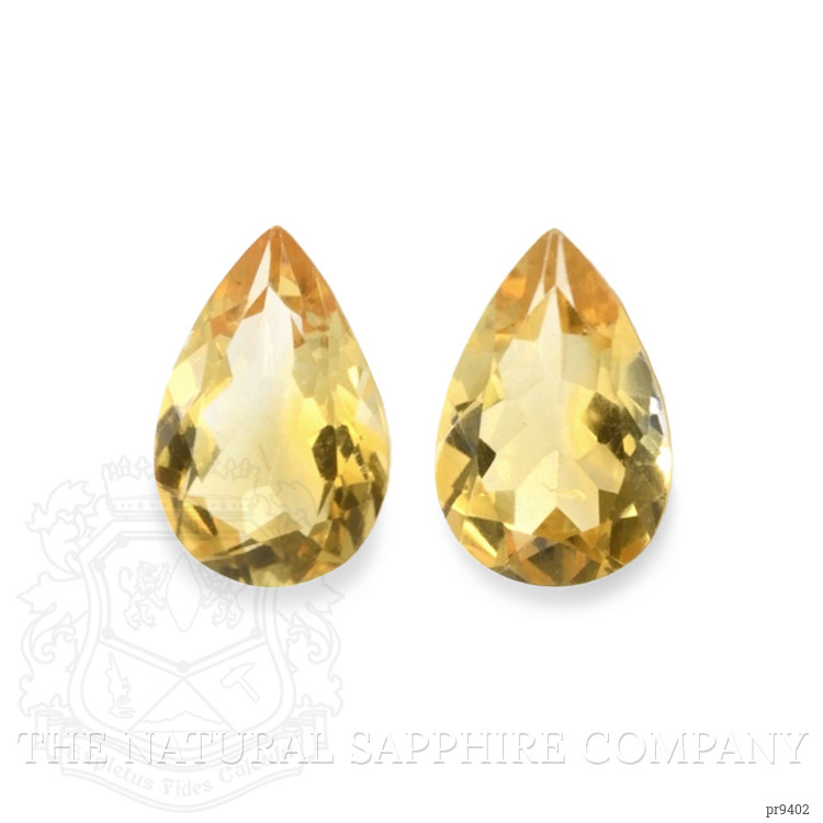 8.66 Ct.Tw. Citrine Pair from Ceylon (Sri Lanka)
