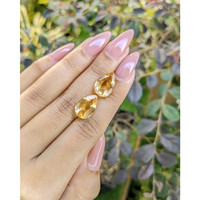 8.05&nbsp;Ct.Tw.Total Carat Weight Citrine Pair from Ceylon (Sri Lanka) Life Style