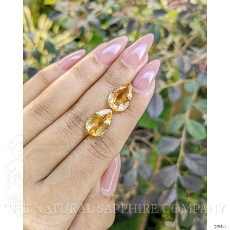 8.05 Ct.Tw. Citrine Pair from Ceylon (Sri Lanka)