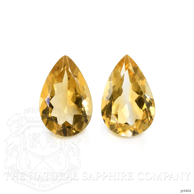 9.73 Ct.Tw. Citrine Pair from Ceylon (Sri Lanka)