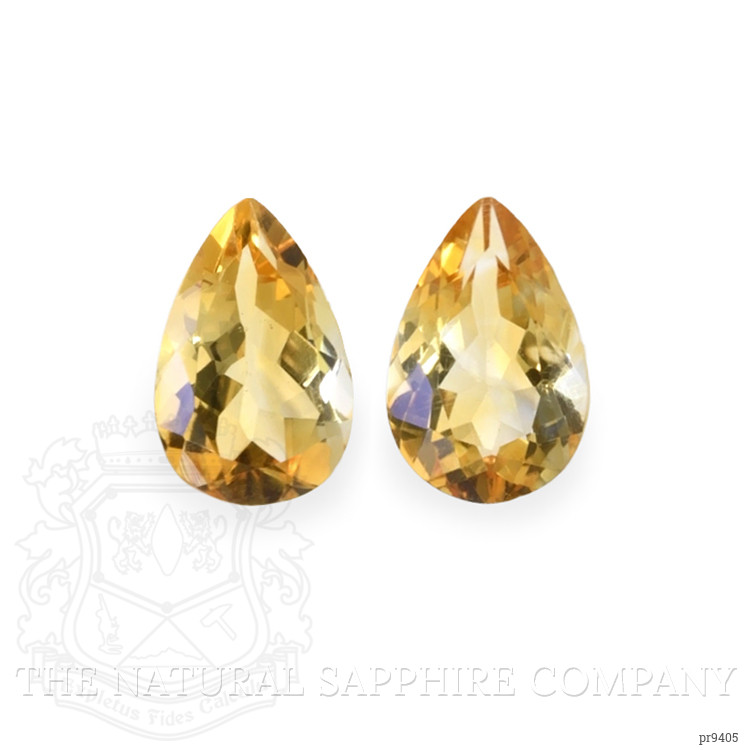 11.09 Ct.Tw. Citrine Pair from Ceylon (Sri Lanka)