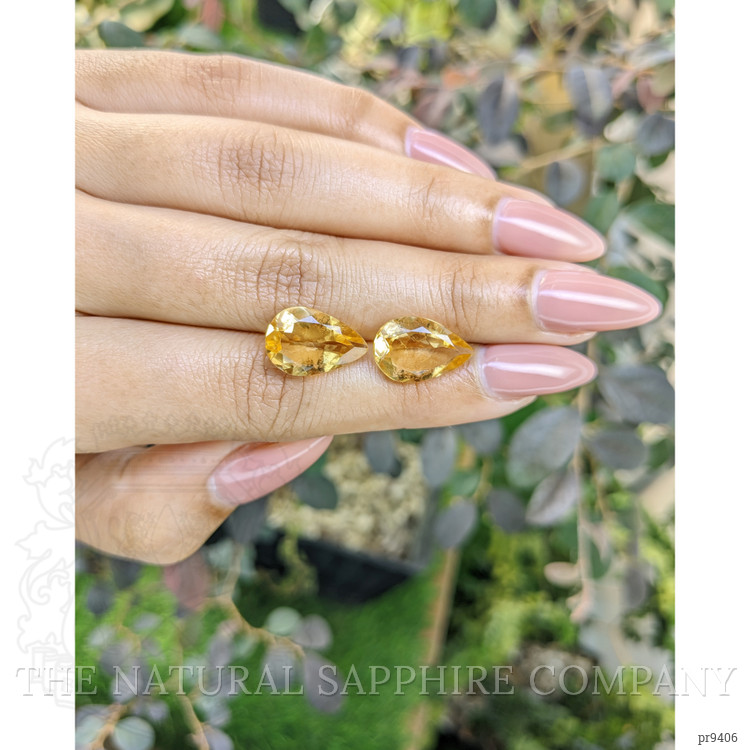 8.36 Ct.Tw. Citrine Pair from Ceylon (Sri Lanka)