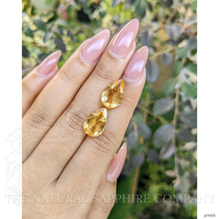 8.36 Ct.Tw. Citrine Pair from Ceylon (Sri Lanka)