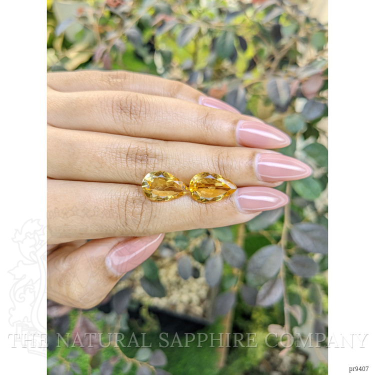 8.02 Ct.Tw. Citrine Pair from Ceylon (Sri Lanka)