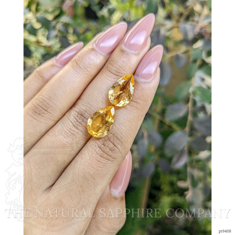 8.54 Ct.Tw. Citrine Pair from Ceylon (Sri Lanka)