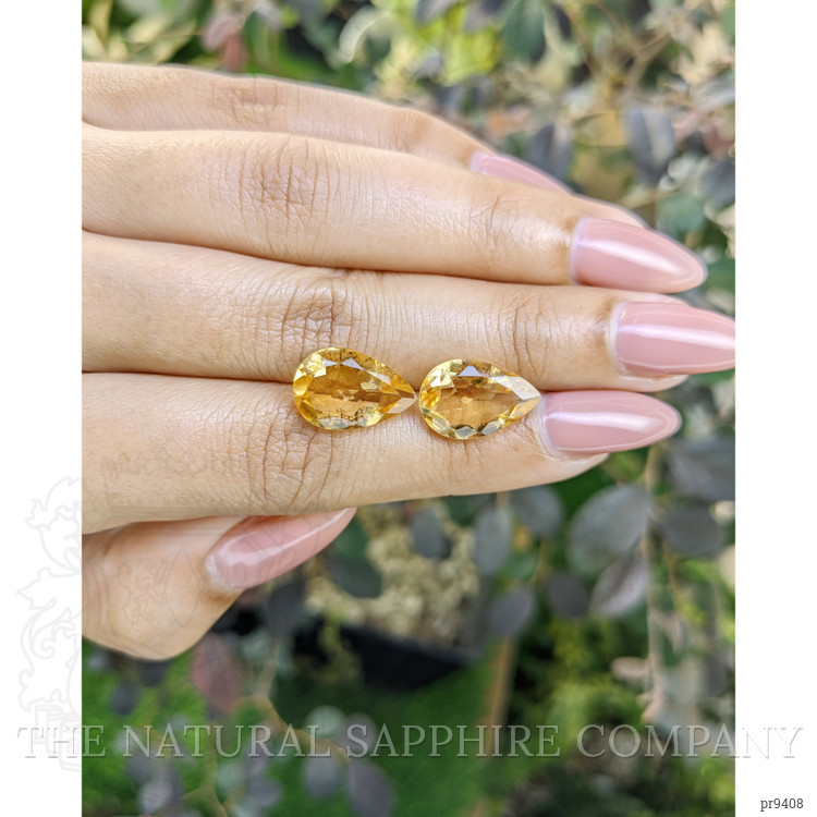 8.54 Ct.Tw. Citrine Pair from Ceylon (Sri Lanka)
