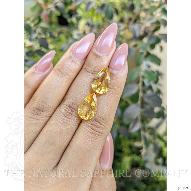 8.83 Ct.Tw. Citrine Pair from Ceylon (Sri Lanka)