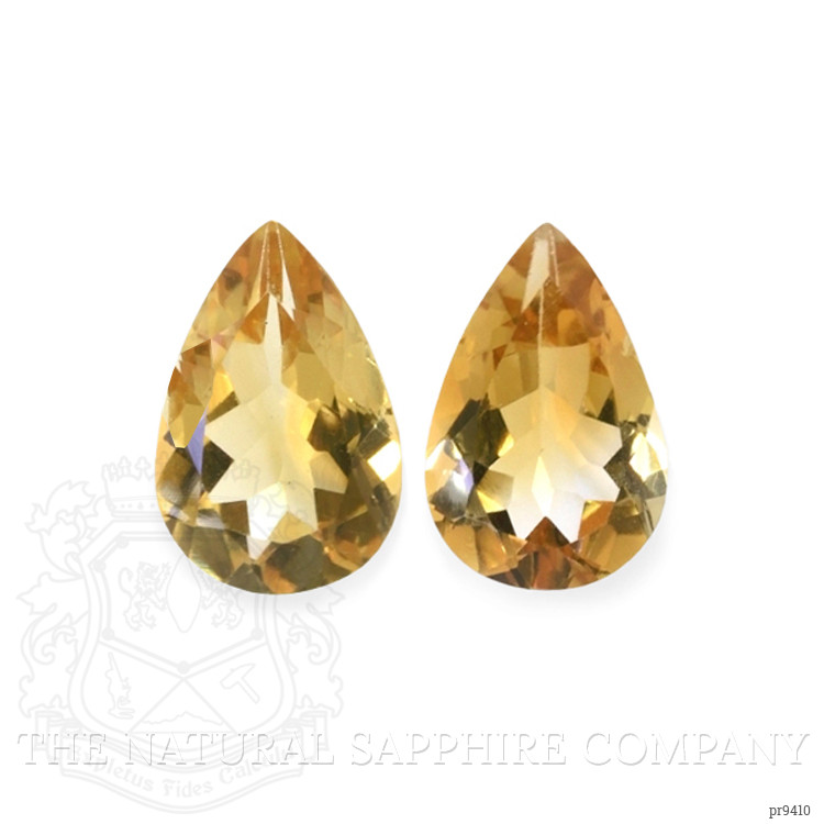 9.19 Ct.Tw. Citrine Pair from Ceylon (Sri Lanka)
