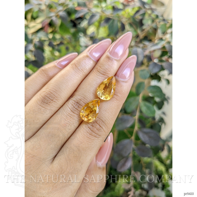 9.19 Ct.Tw. Citrine Pair from Ceylon (Sri Lanka)