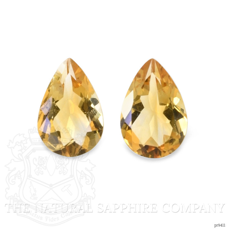 8.70 Ct.Tw. Citrine Pair from Ceylon (Sri Lanka)