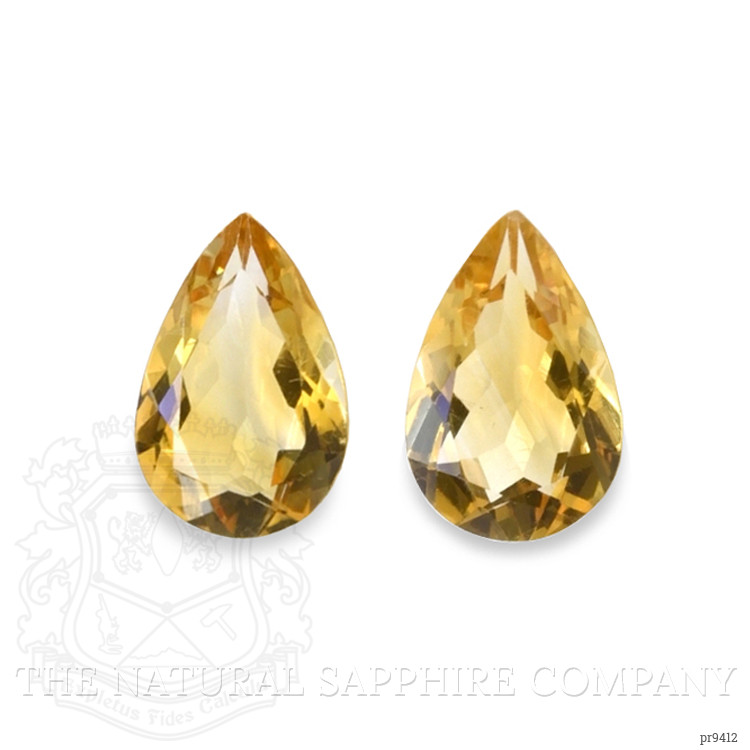8.69 Ct.Tw. Citrine Pair from Ceylon (Sri Lanka)