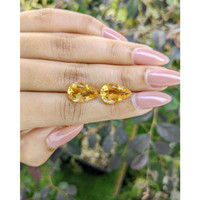 8.69&nbsp;Ct.Tw.Total Carat Weight Citrine Pair from Ceylon (Sri Lanka) Life Style