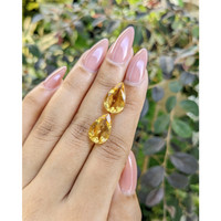 8.69&nbsp;Ct.Tw.Total Carat Weight Citrine Pair from Ceylon (Sri Lanka) Life Style