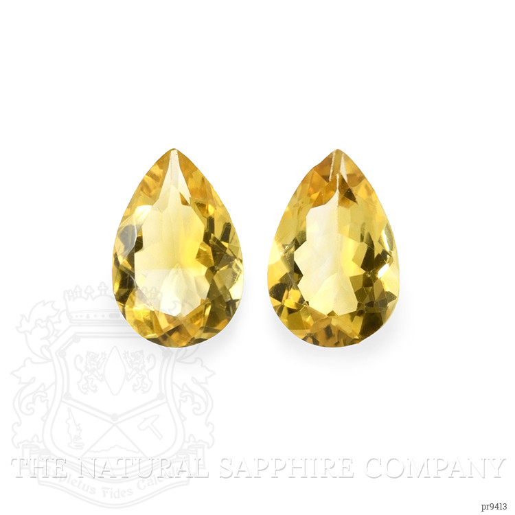 9.67 Ct.Tw. Citrine Pair from Ceylon (Sri Lanka)