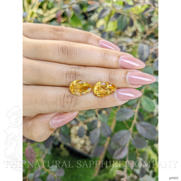 9.67 Ct.Tw. Citrine Pair from Ceylon (Sri Lanka)