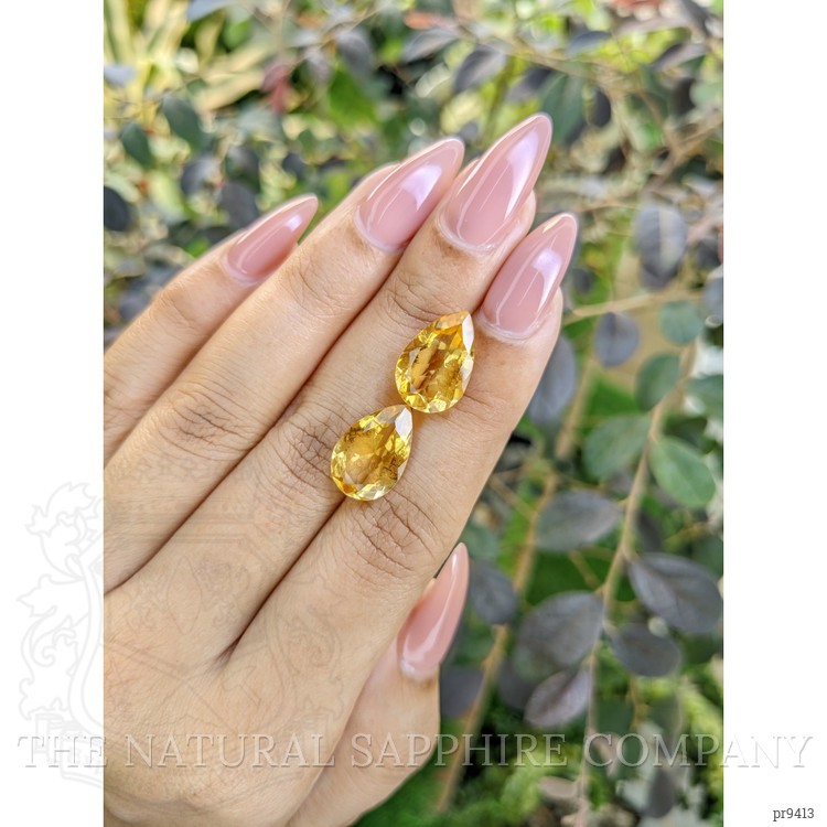 9.67 Ct.Tw. Citrine Pair from Ceylon (Sri Lanka)