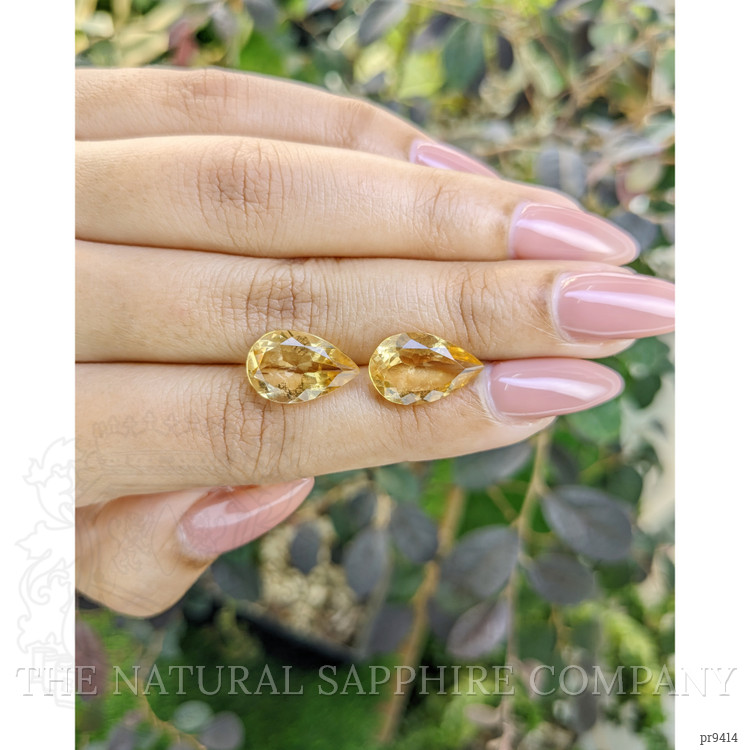 8.54 Ct.Tw. Citrine Pair from Ceylon (Sri Lanka)