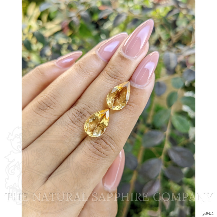 8.54 Ct.Tw. Citrine Pair from Ceylon (Sri Lanka)