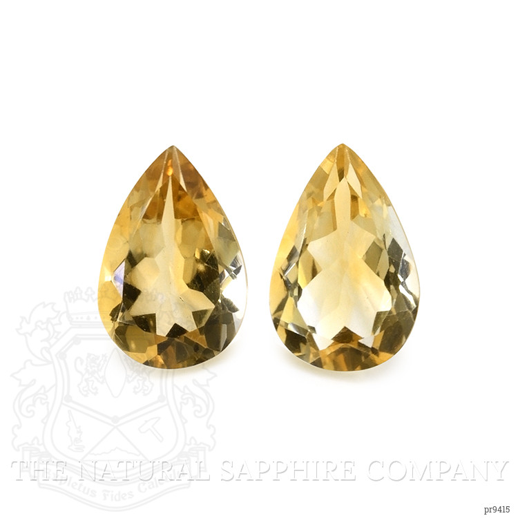9.28 Ct.Tw. Citrine Pair from Ceylon (Sri Lanka)