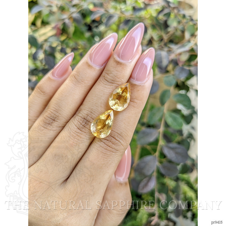 9.28 Ct.Tw. Citrine Pair from Ceylon (Sri Lanka)