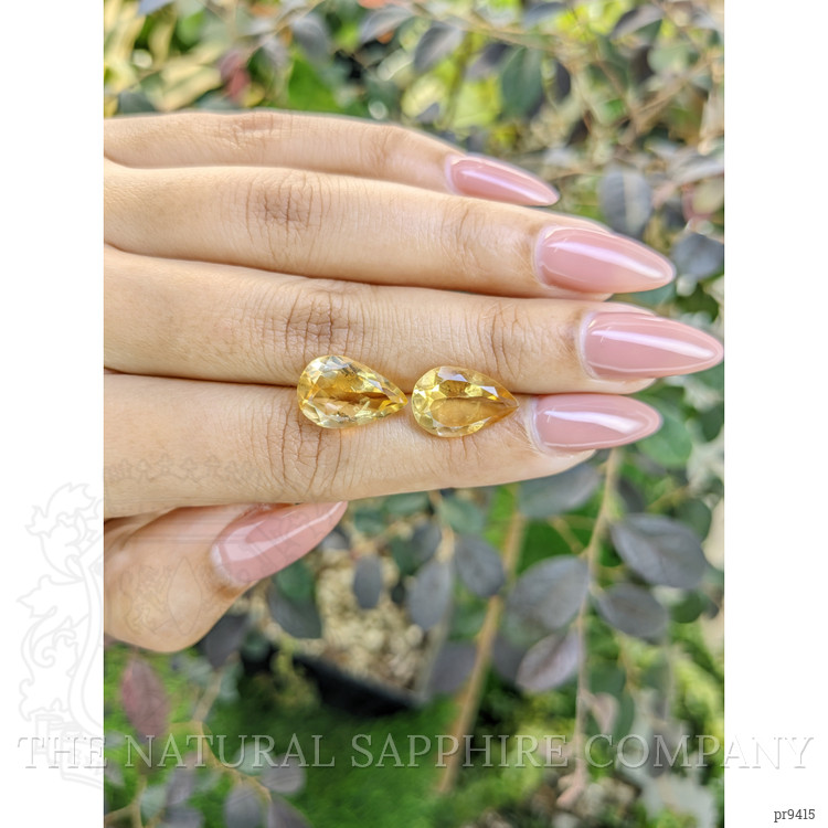 9.28 Ct.Tw. Citrine Pair from Ceylon (Sri Lanka)
